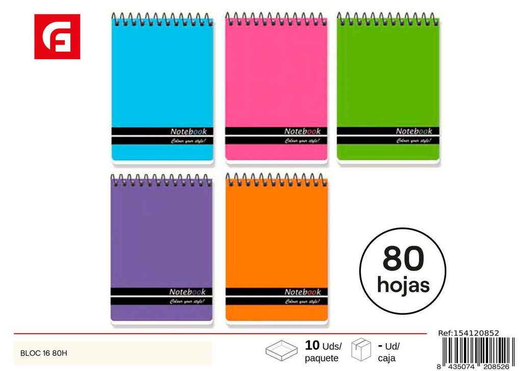 BLOC 16 80H - Material escolar