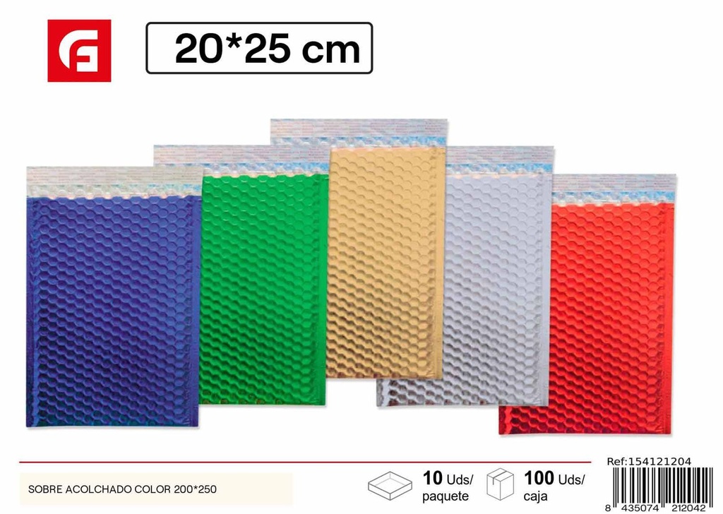 Sobre acolchado color 20*25cm - Material de oficina