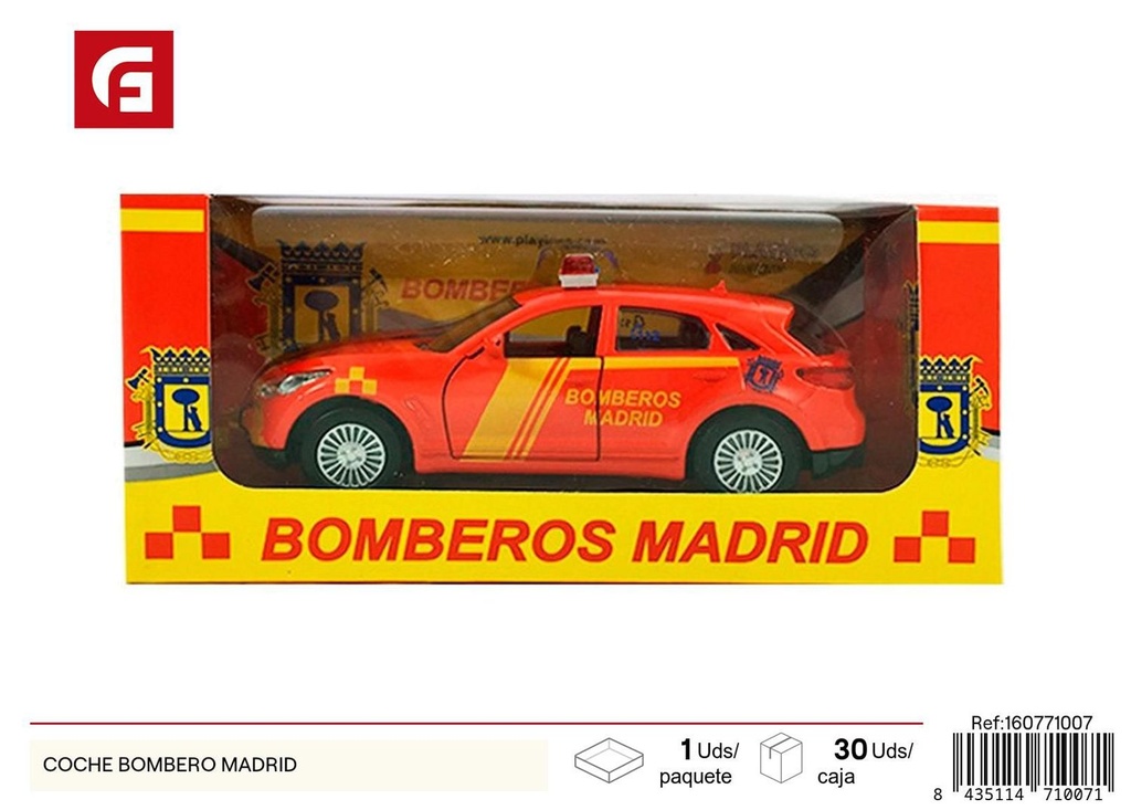 Coche bombero Madrid - Juguete de vehículos