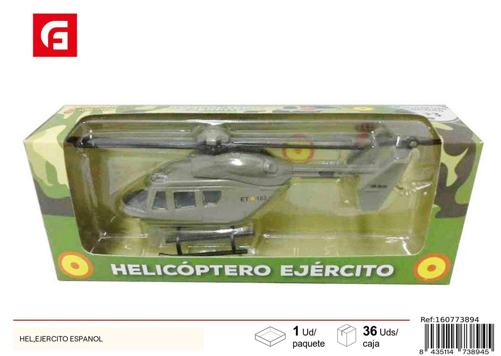 Helicóptero del ejército español juguete para niños