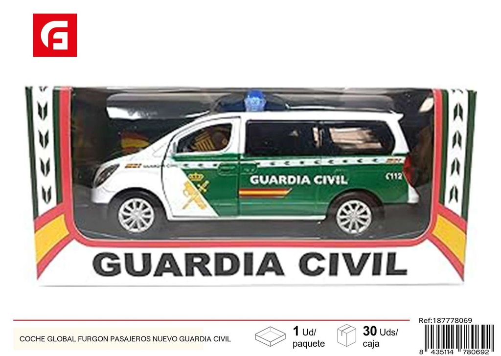 Coche Global furgón pasajeros nuevo Guardia Civil - Juguetes