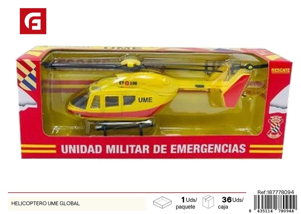 Helicóptero UME Global para juegos y juguetes