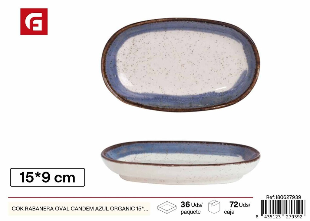 Plato ovalado de cerámica 15*9 cm - Vajilla decorativa