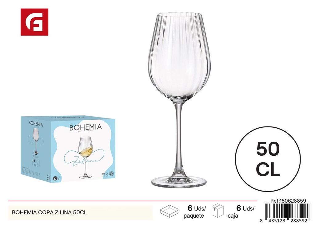 Copa de cristal Bohemia 50 cl - Cristalería