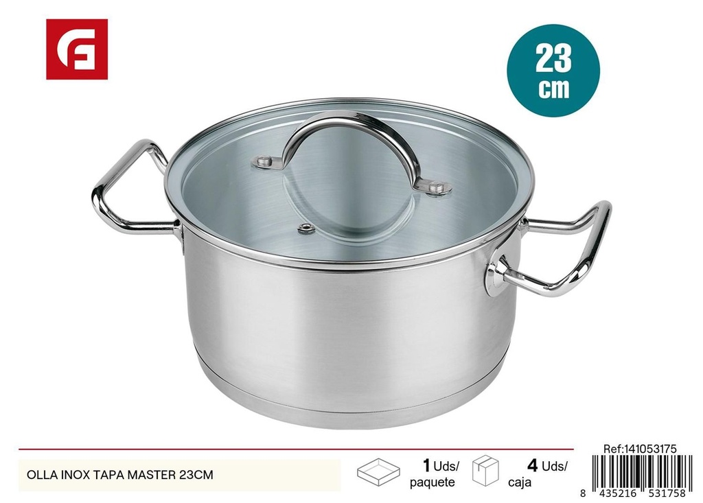 Olla inox tapa master 23cm - Utensilios de cocina