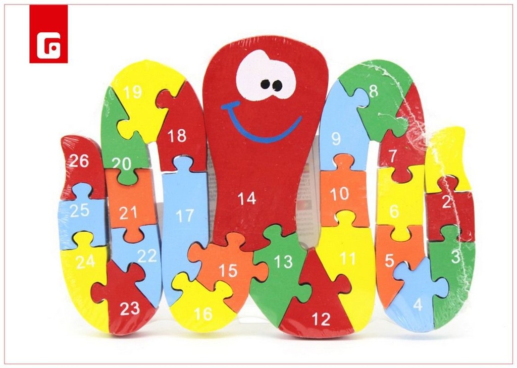 Puzzle de madera pulpo 21*15 - Juguete educativo