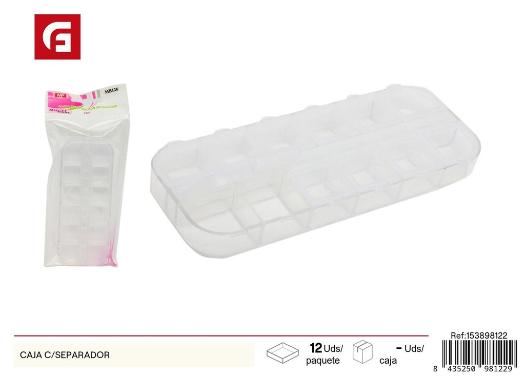 Caja con separador - Plásticos para el hogar
