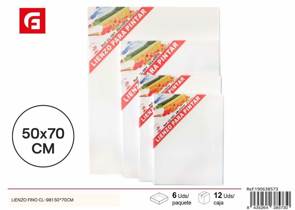 Lienzo fino CL-981 50x70 cm - Material para pintura