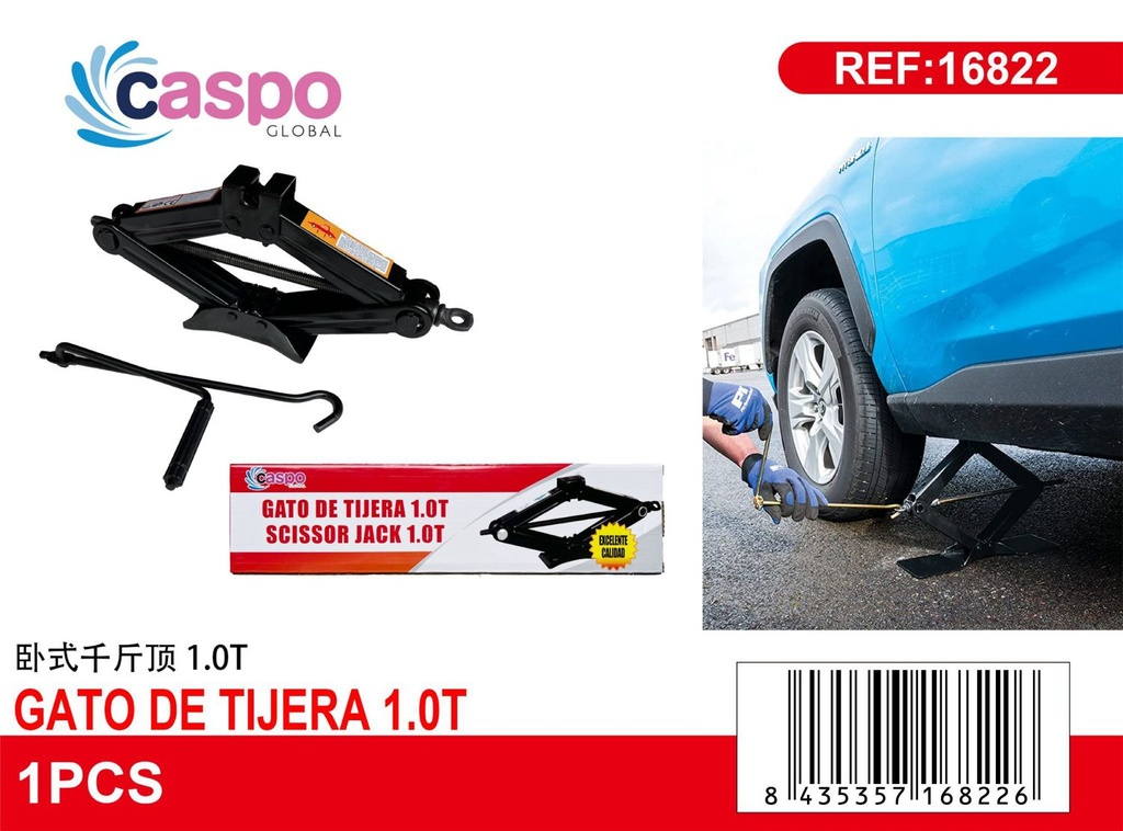 Gato de tijera para levantar y reparar automóviles