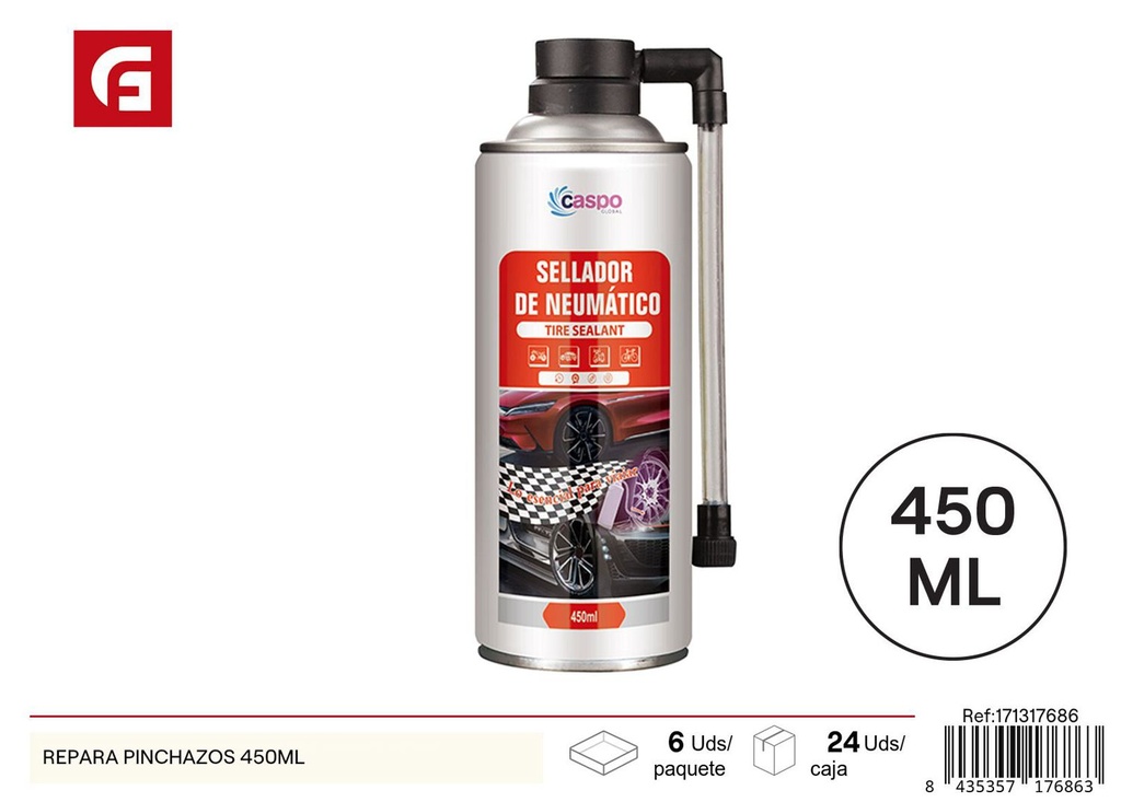 Kit para reparar pinchazos 450ml