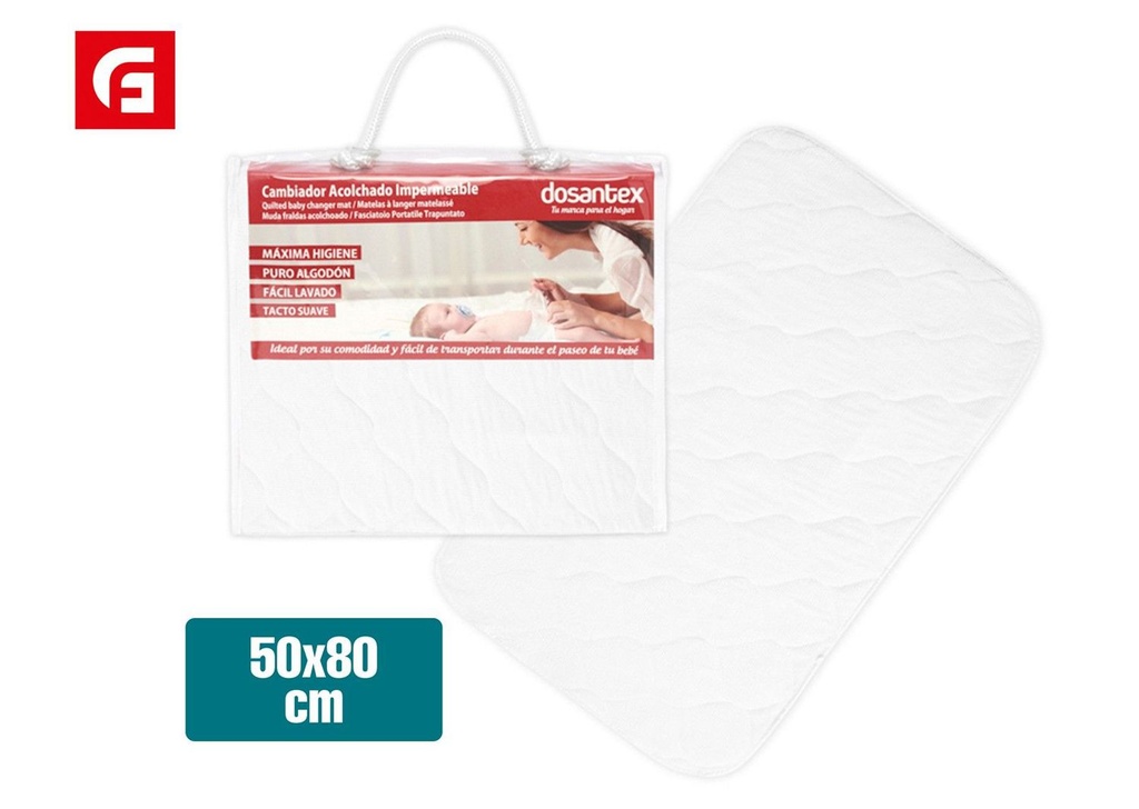 Cambiador acolchado impermeable blanco 50*80CM - Ropa de cama