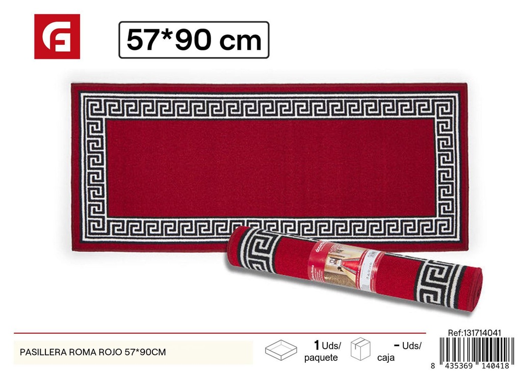 Alfombra pasillera rojo 57*90cm - Artículos de hogar