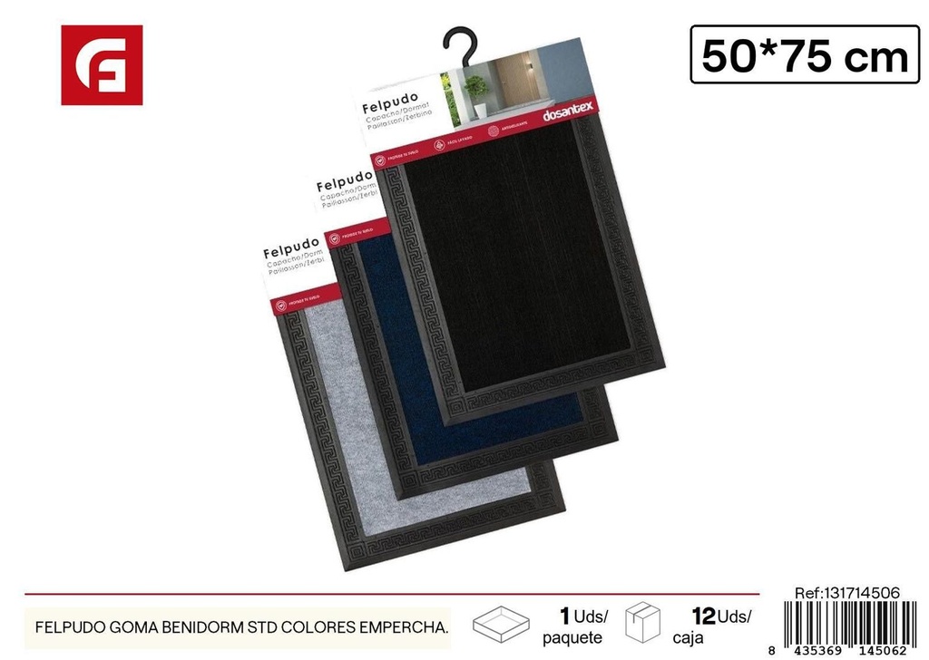 Felpudo de goma 50*75 cm - Artículos de decoración