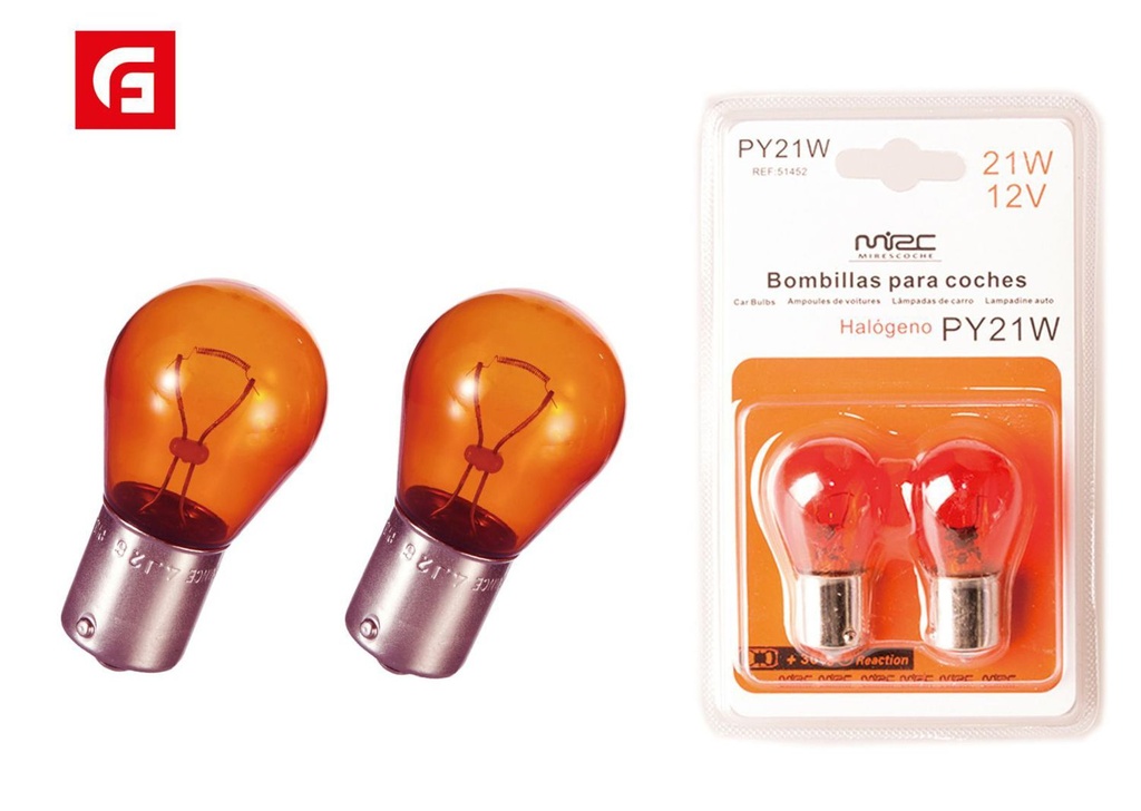 Bombilla PY21W para luces de automóvil