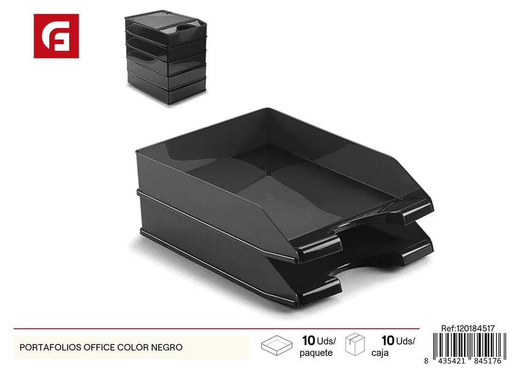 Portafolios de oficina color negro - Material de oficina y organización