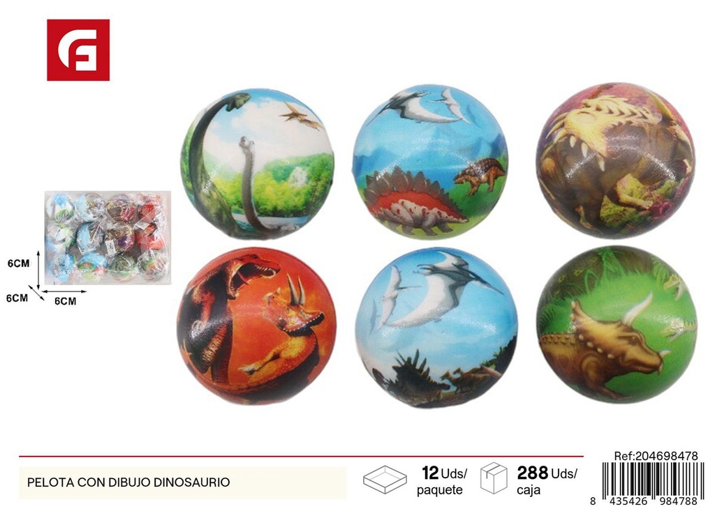 Pelota con diseño de dinosaurio - Juguetes