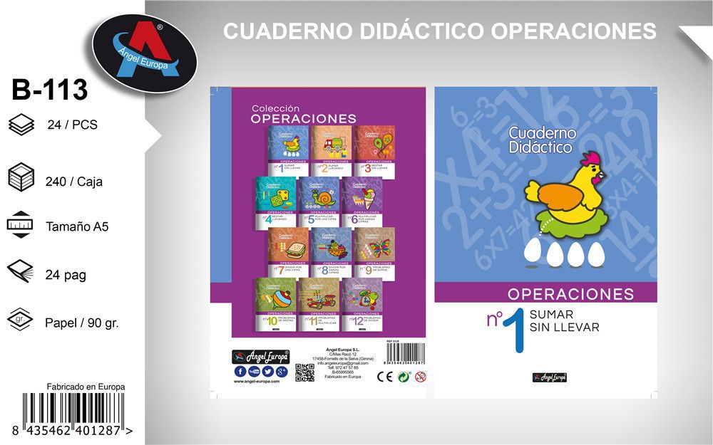 Cuaderno didáctico de operaciones 1 - Material escolar