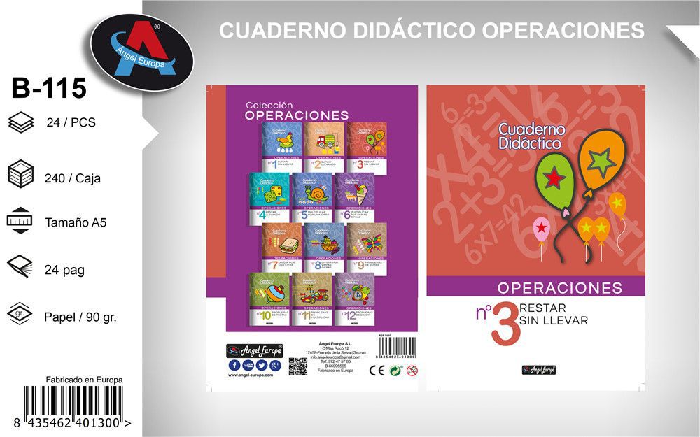 Cuaderno didáctico de operaciones 3 - Material escolar