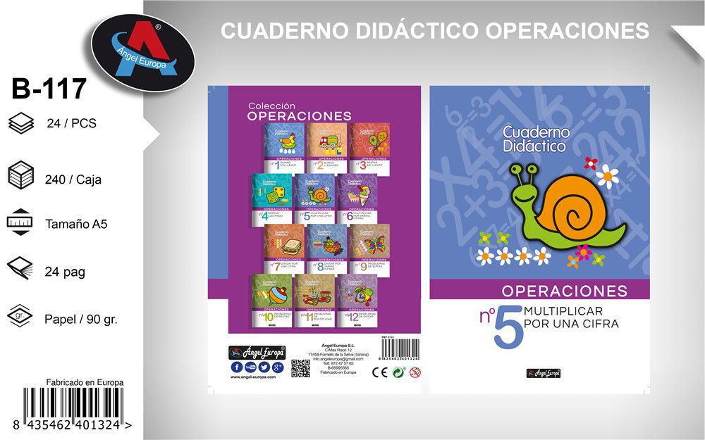 Cuaderno didáctico de operaciones 5 - Material escolar