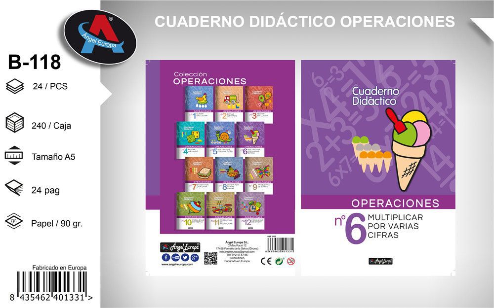 Cuaderno didáctico de operaciones 6 - Material escolar