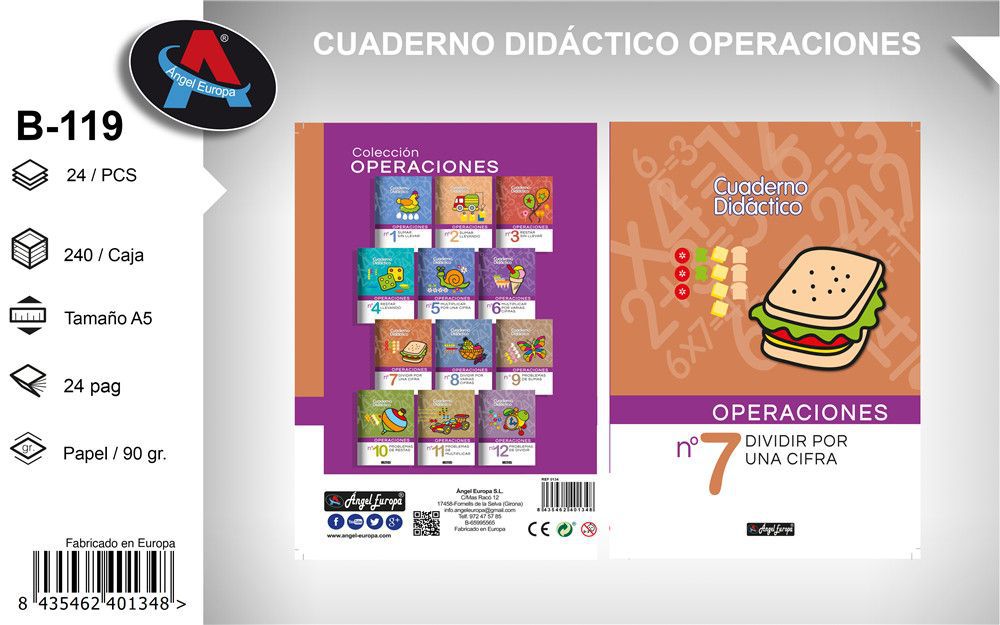 Cuaderno didáctico de operaciones 7 - Material escolar