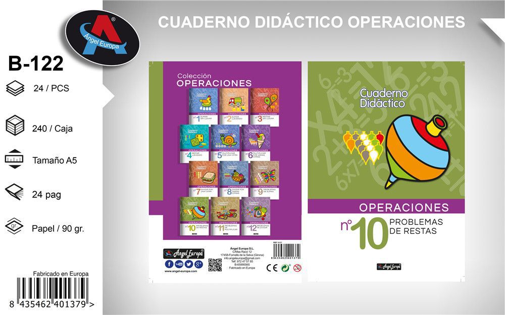 Cuaderno didáctico de operaciones 10 - Material escolar