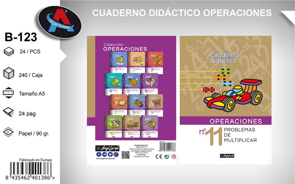 Cuaderno didáctico de operaciones 11 - Material escolar