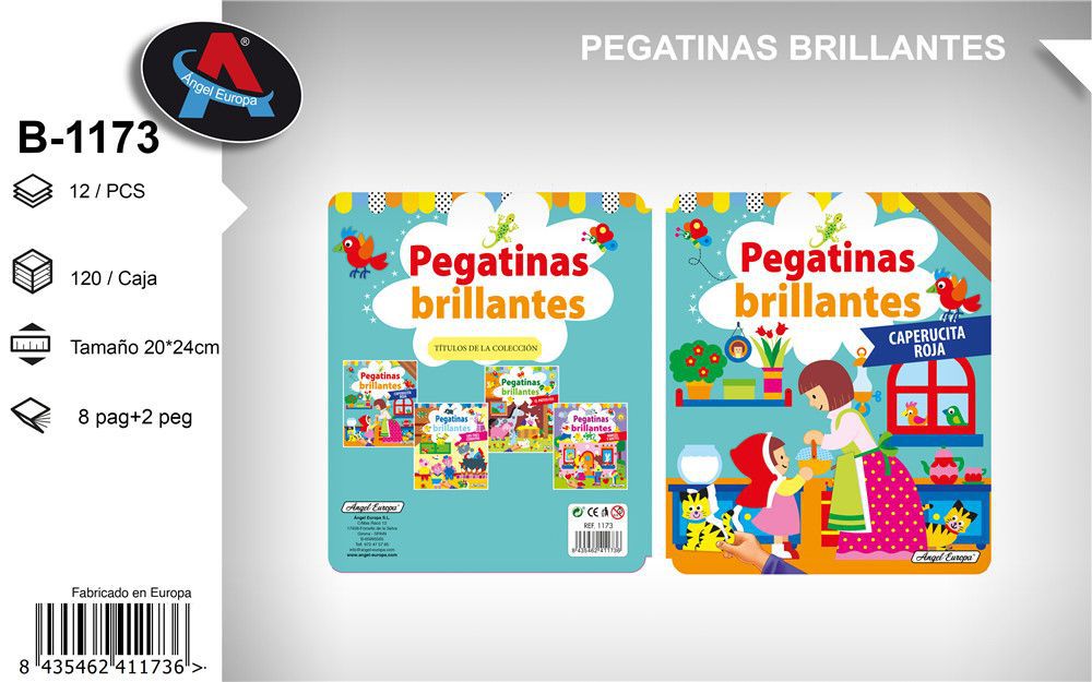 Libro de stickers brillantes - Material escolar