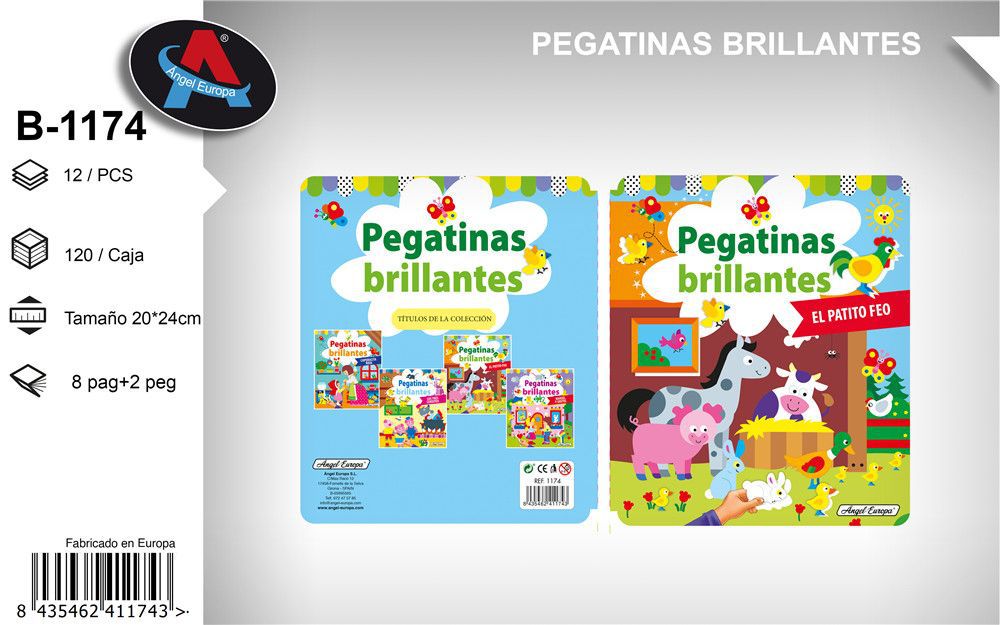 Libro de stickers brillantes - Material escolar