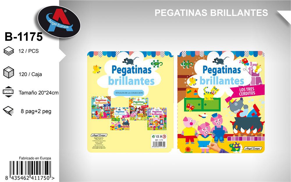 Libro de stickers brillantes - Material escolar