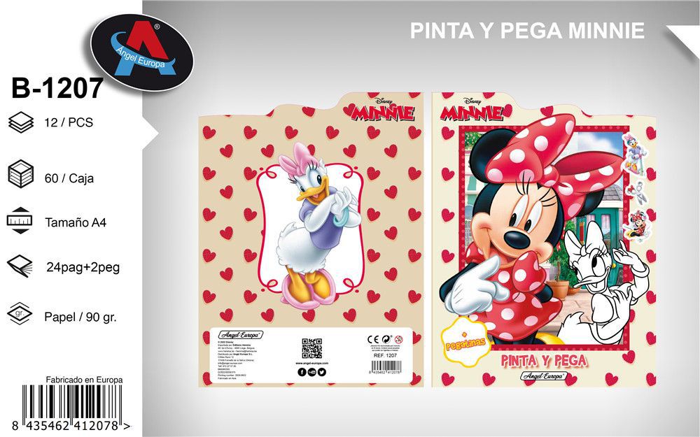 Librito de Minnie para pintar y pegar - Material escolar