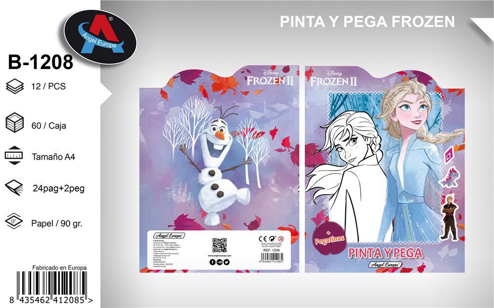 Librito de Frozen para pintar y pegar - Material escolar