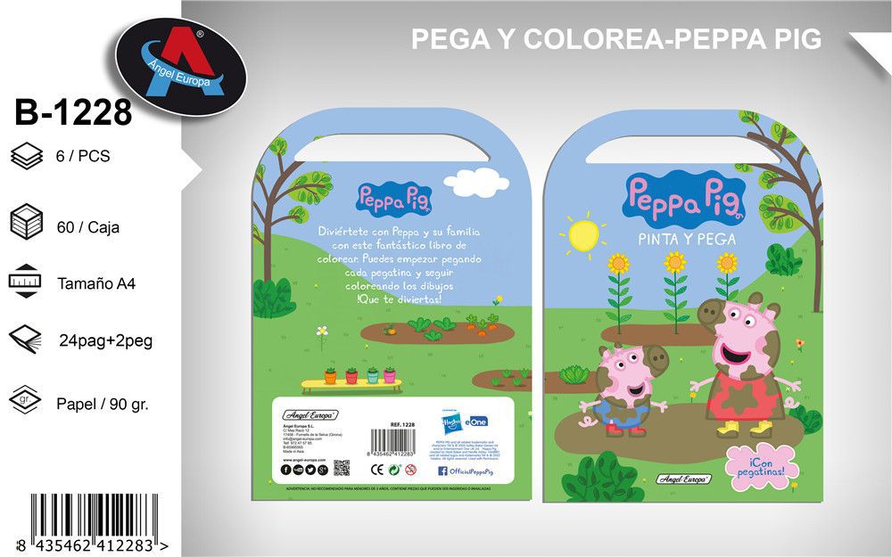 Librito de Peppa Pig para pintar y pegar - Material escolar