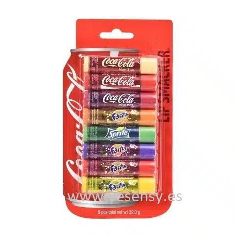 8 Lip Smacker Coca Cola bálsamo labial con sabor