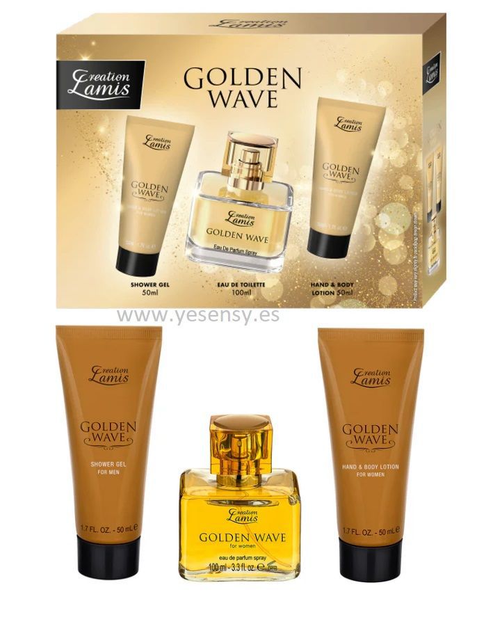 Estuche 3 piezas Eau de Toilette + Gel + Body Golden Wave