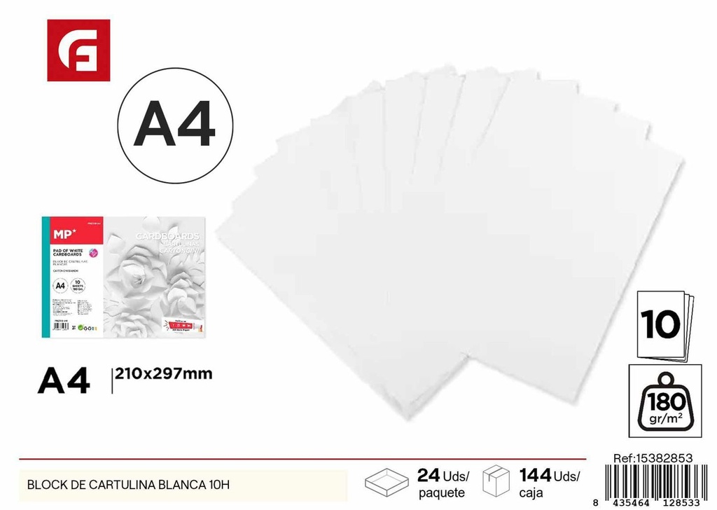 Block de cartulina blanca 10H - Manualidades