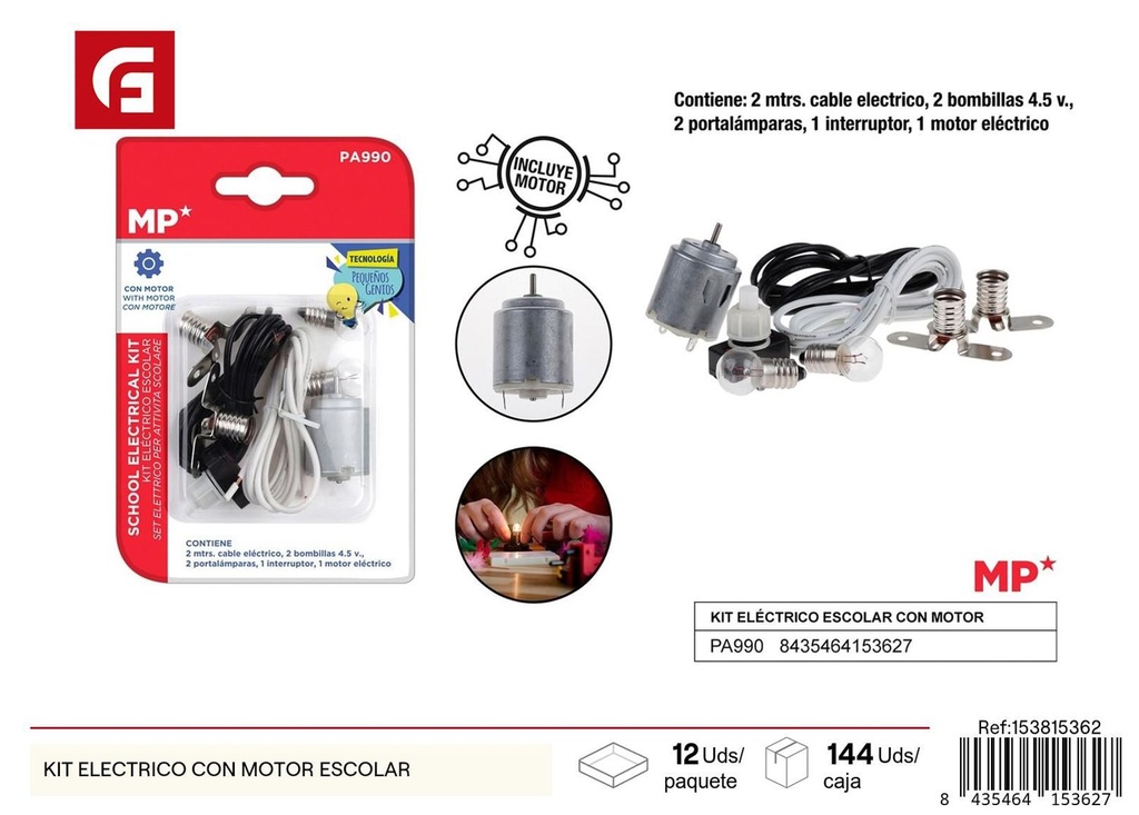 Kit eléctrico con motor escolar - Suministros escolares