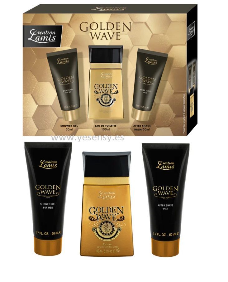 Set de 3PZA Eau + Gel + After Golden Wave - Fragancias y sets