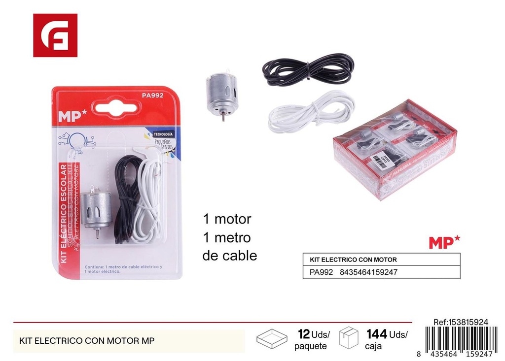 Kit eléctrico con motor MP - Material didáctico