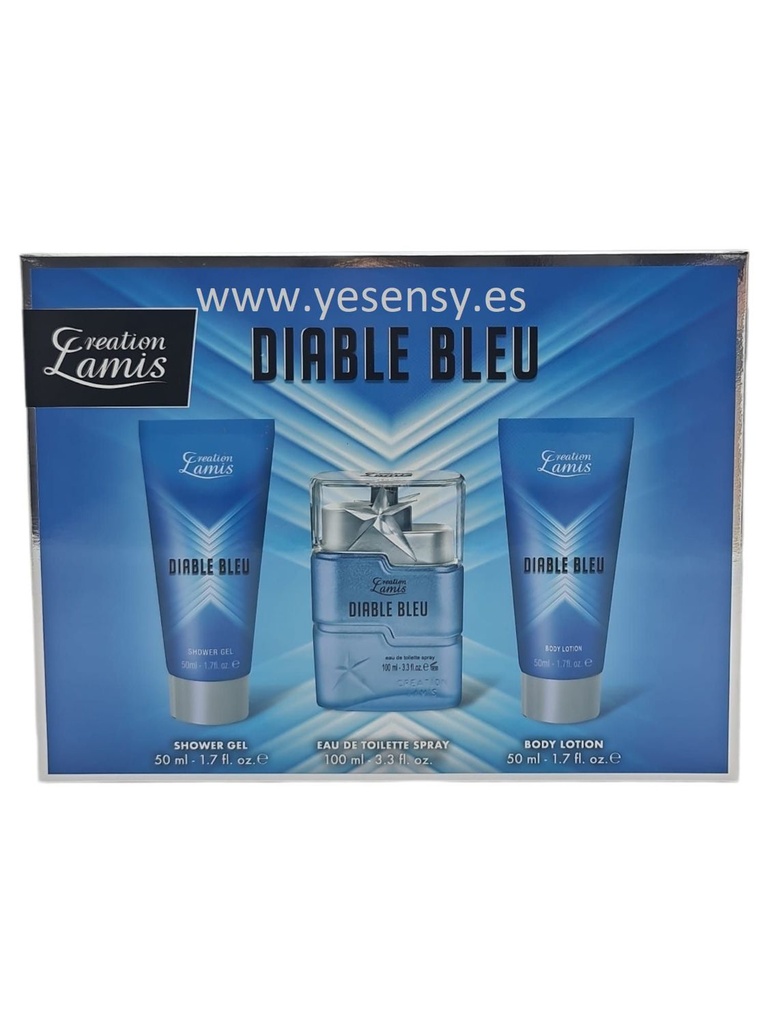 Set de 3PZA Eau + Gel + Body Diable Bleu Men - Fragancias y sets