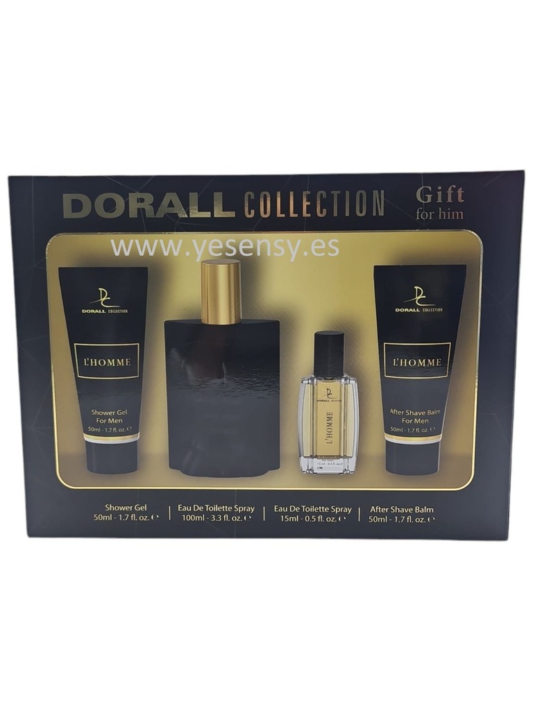 Set de perfumes L'Homme: Eau 100ml + gel + crema + mini hasta DORALL - Perfumes variados