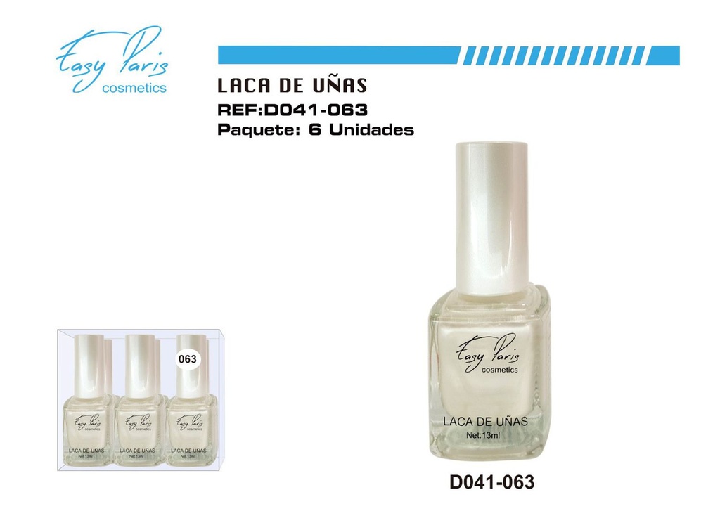 Esmalte de uñas BLANC/PERLA 6/U - Cosméticos