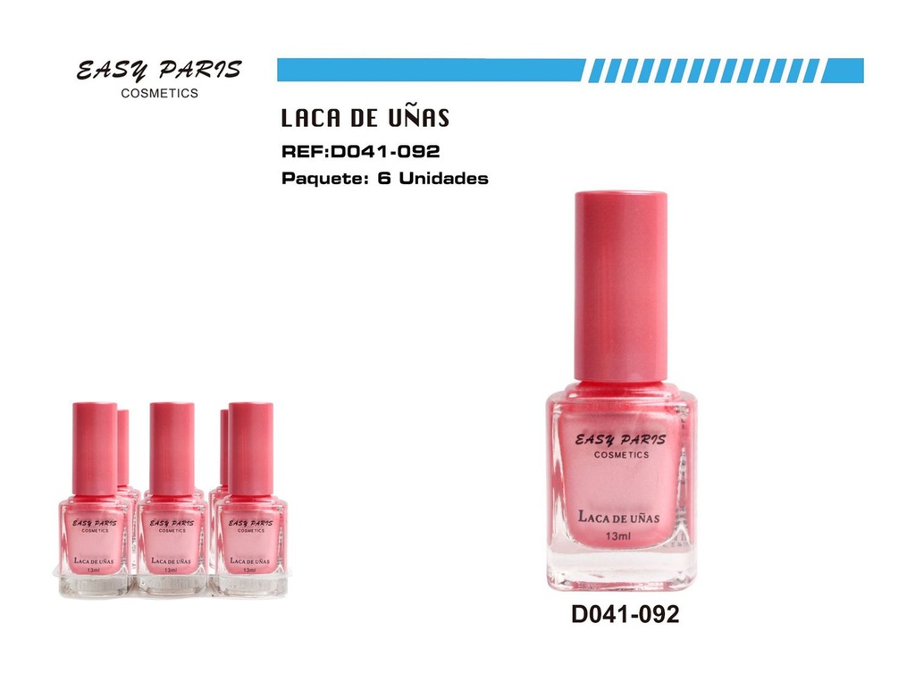 Laca de uñas Easy Paris 6/u para manicura de larga duración