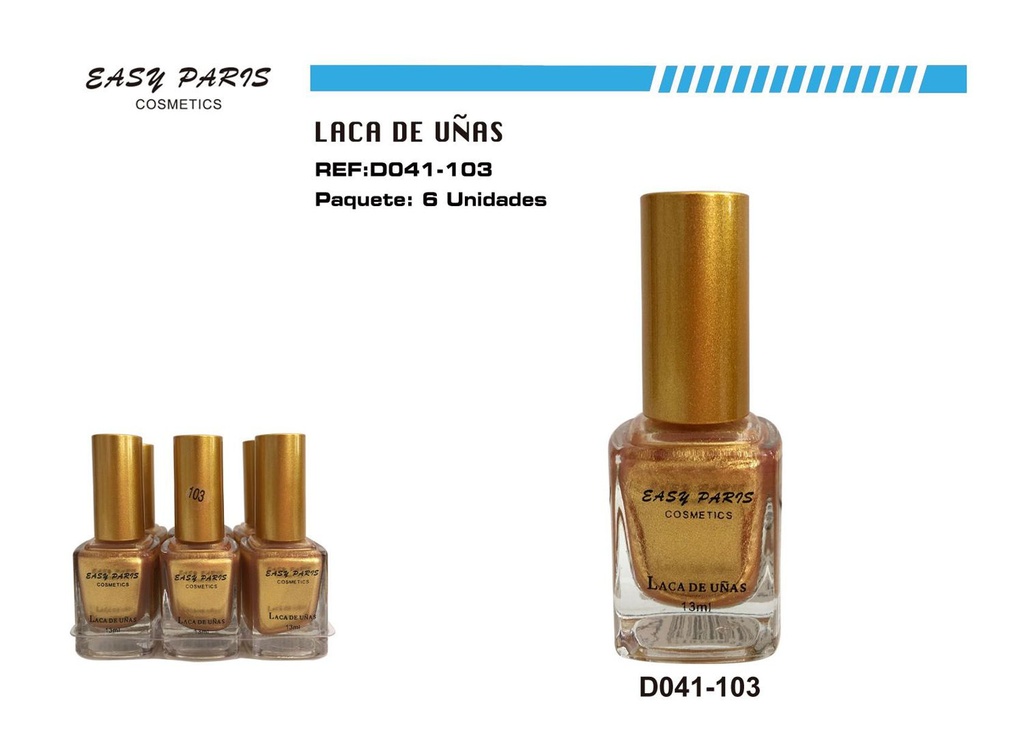 Laca de uñas Easy Paris 6/u para manicura de larga duración