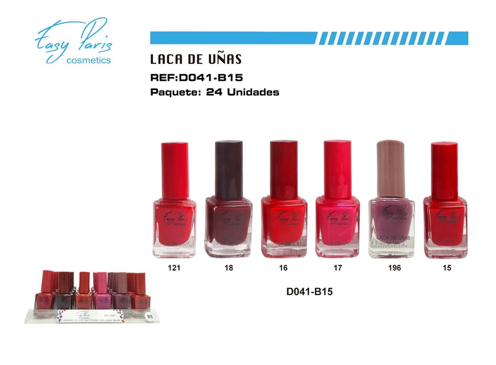 Esmalte de uñas EASY PARIS 24/U - Cosméticos