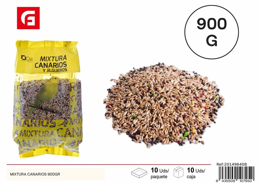 Mixtura para canarios 900gr para alimentación de aves