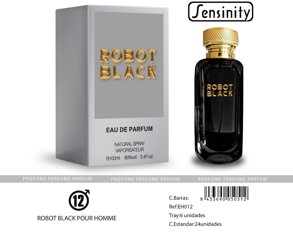 Perfume Robot Black pour Homme para hombres