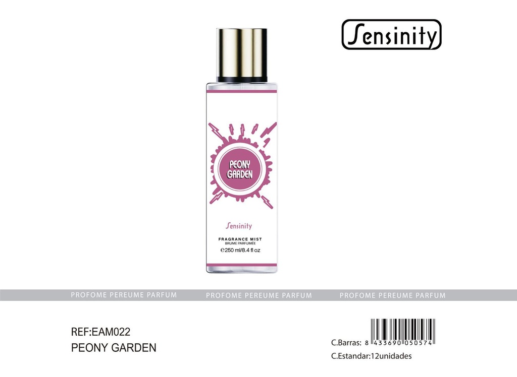 Body spray perfume Peony Garden 250 ml - Fragancias