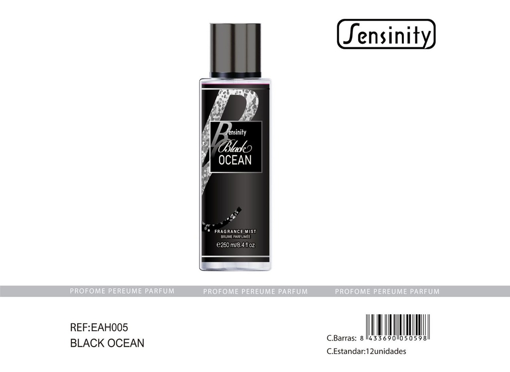 Body spray perfume Black Ocean 250 ml - Fragancias