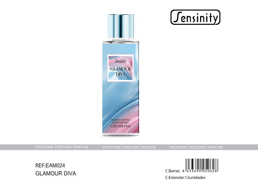 Body spray perfume Glamour Diva 250 ml - Fragancias